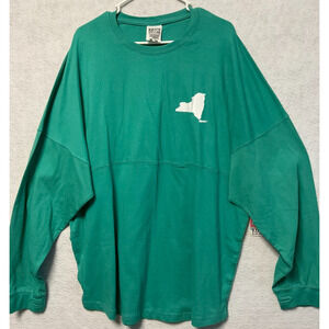 New York Long Sleeve Shirt Womens XXL Seafoam Spirit Jersey Crewneck Graphic